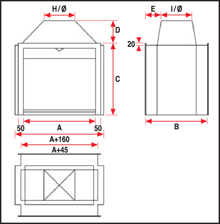 1050 Double sided Professional Universal Fireplace - Image 5