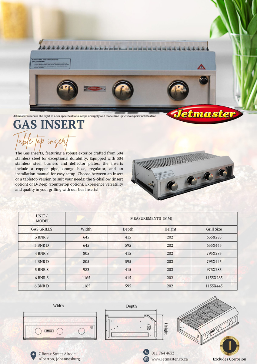 5 burner shallow gas grill - Image 2