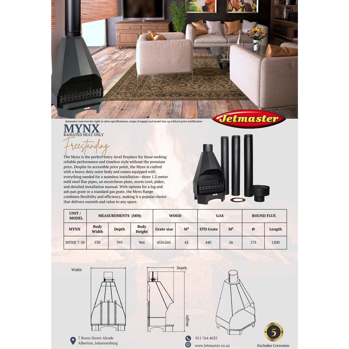 7-50 Mynx Complete Fireplace - Image 2