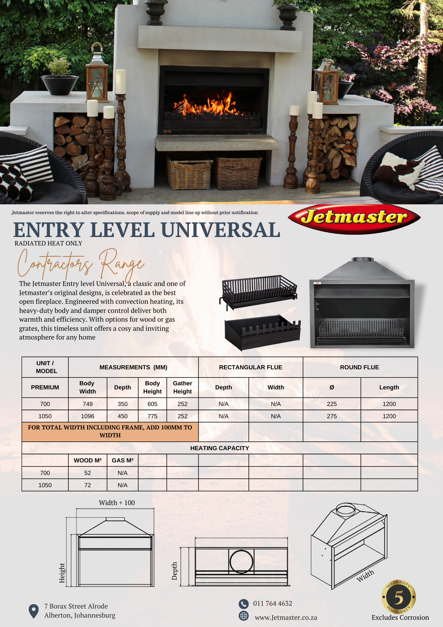 700  Entry level Universal Fireplace B/I - Image 2