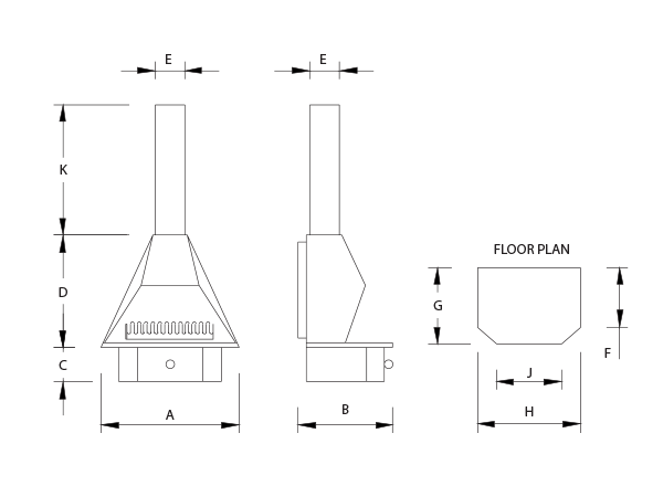 800 Economaster Fireplace Freestanding - Image 2