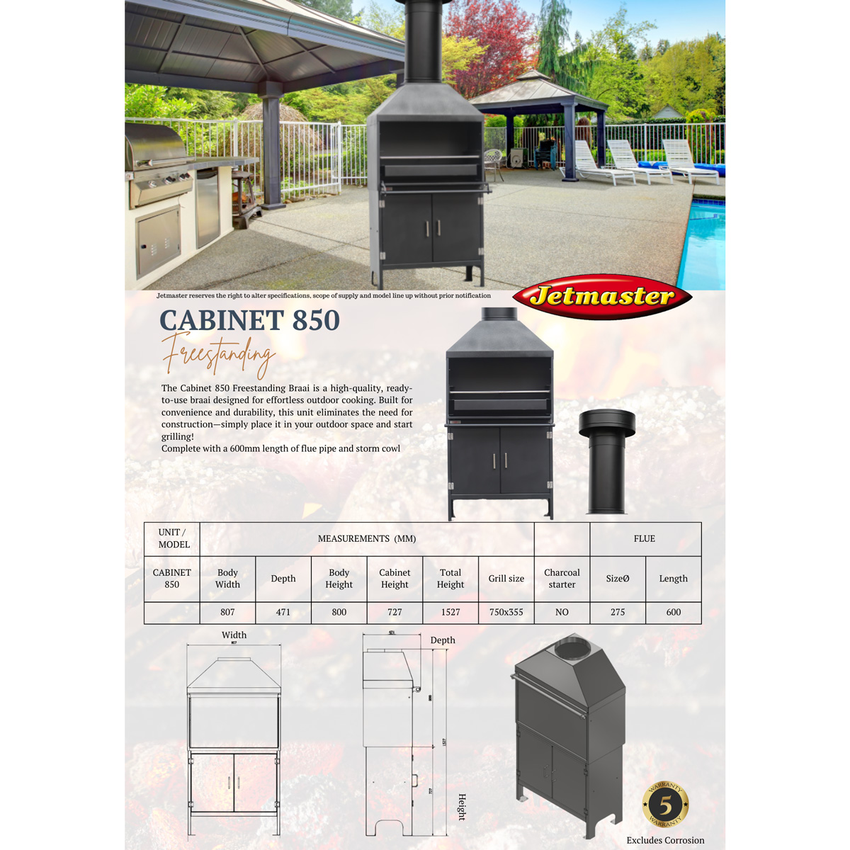 Cabinets Free Standing Braai - Image 2
