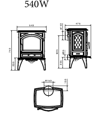 Dovre 540W Freestanding Fireplace - Image 2