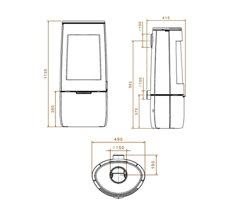 Dovre Bold 400 Freestanding Fireplace (7-9kW) - Image 2