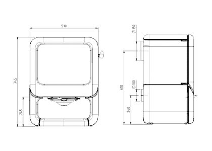 Dovre Rock 350 On Wood base (7-9kW) - Image 2