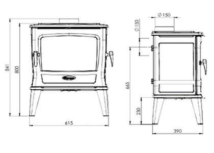 Dovre Tai 45WD With Side Door (9-11kW) - Image 2