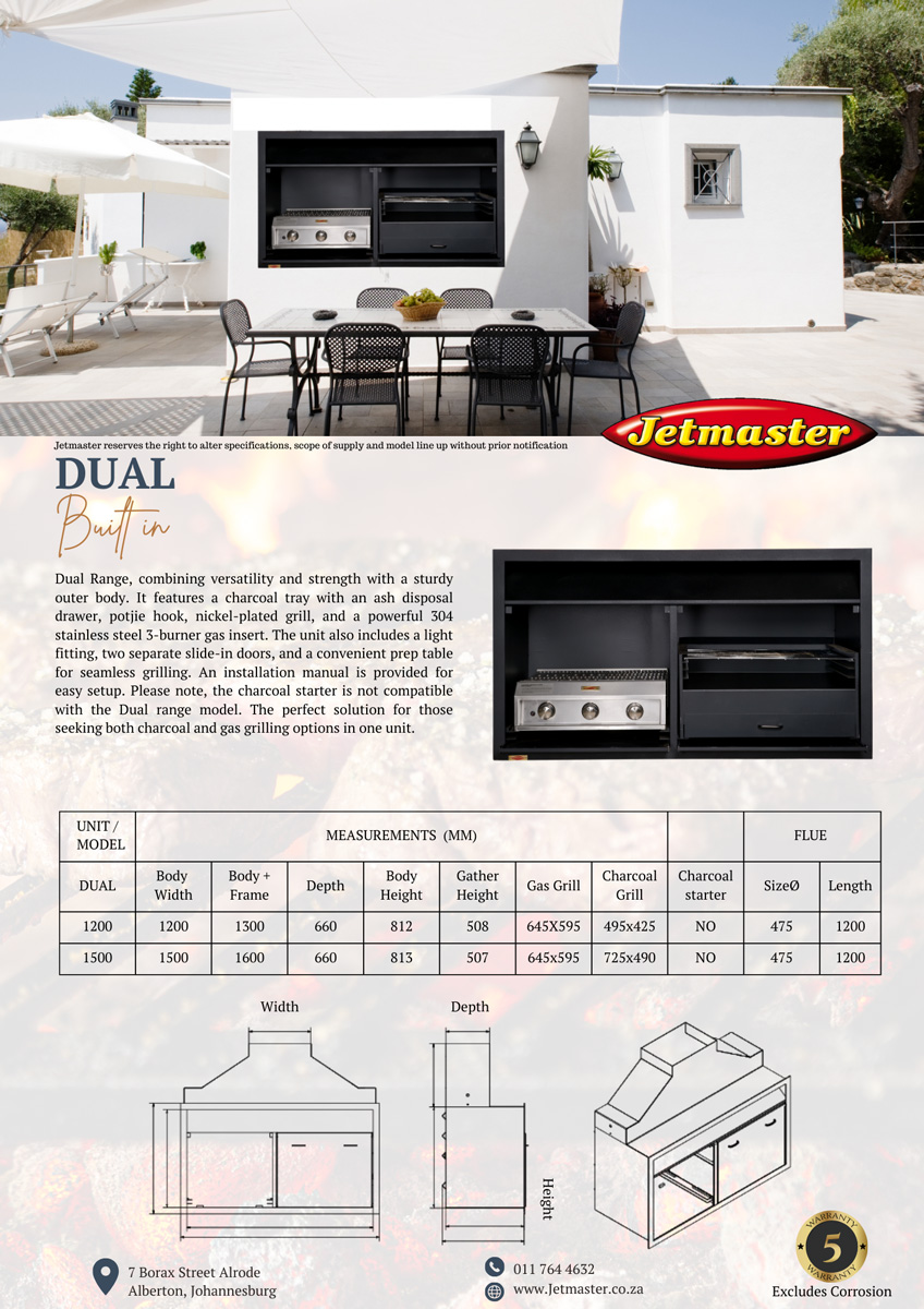 Dual 1500 mm Build in Braai - Image 2