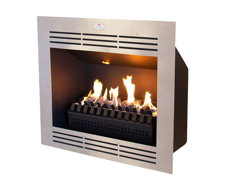 Firebox Vent Free Gas Built-in Model 1090 Stainless Steel Facade (Coal Grate) - Image 2