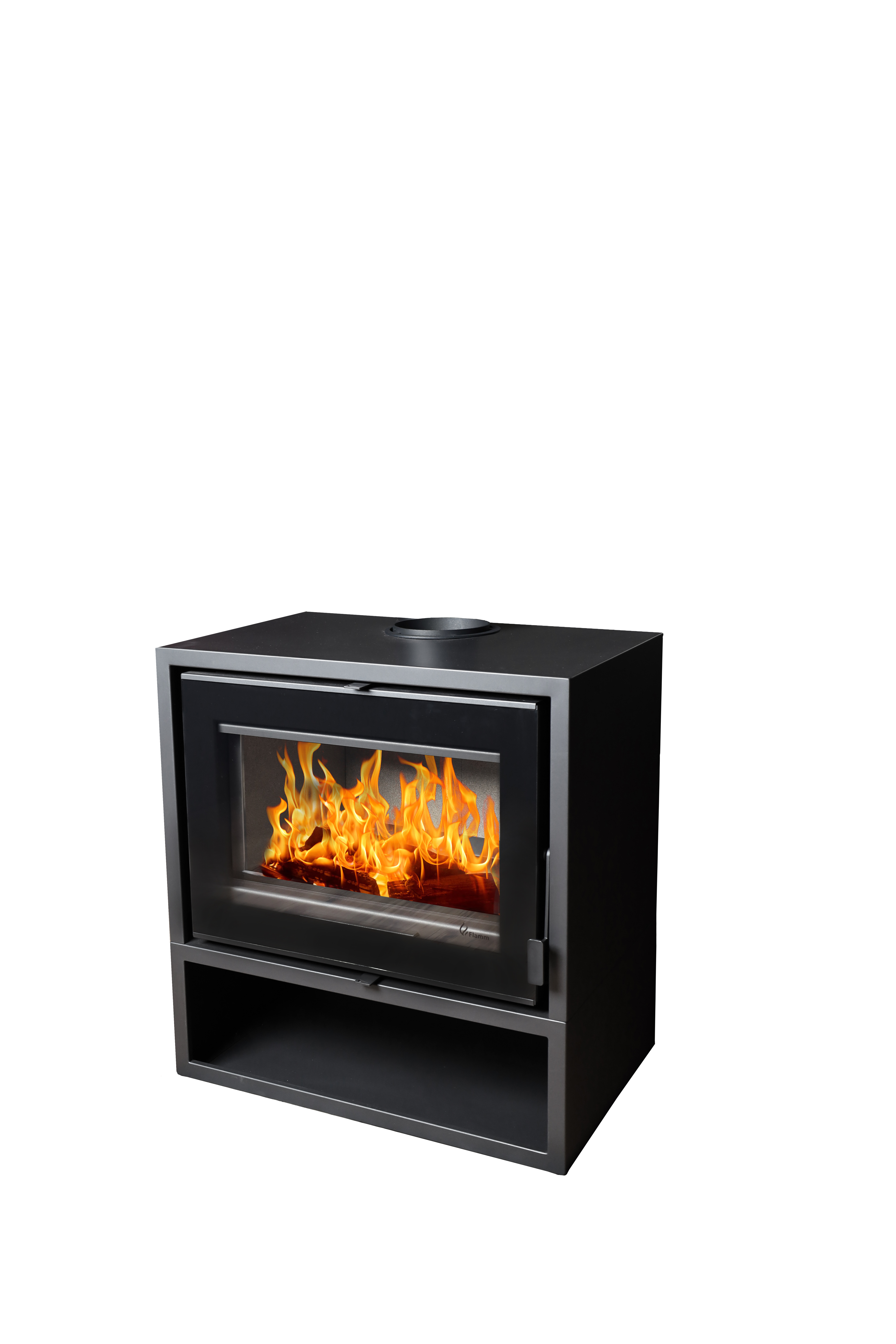 Flamm 750 with Log Base Freestanding Fireplace (11-14kW) - Image 2