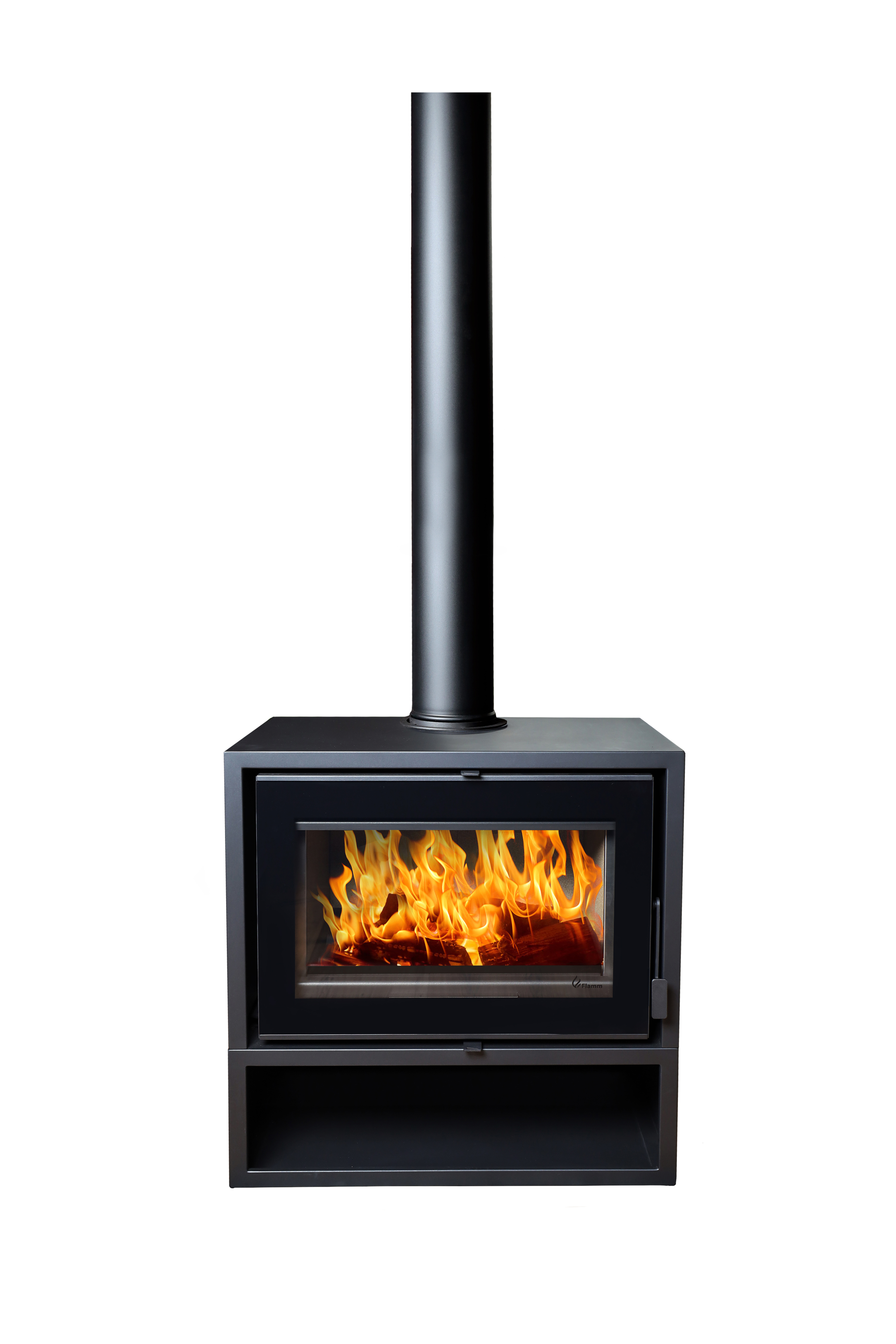 Flamm 750 with Log Base Freestanding Fireplace (11-14kW) - Image 3