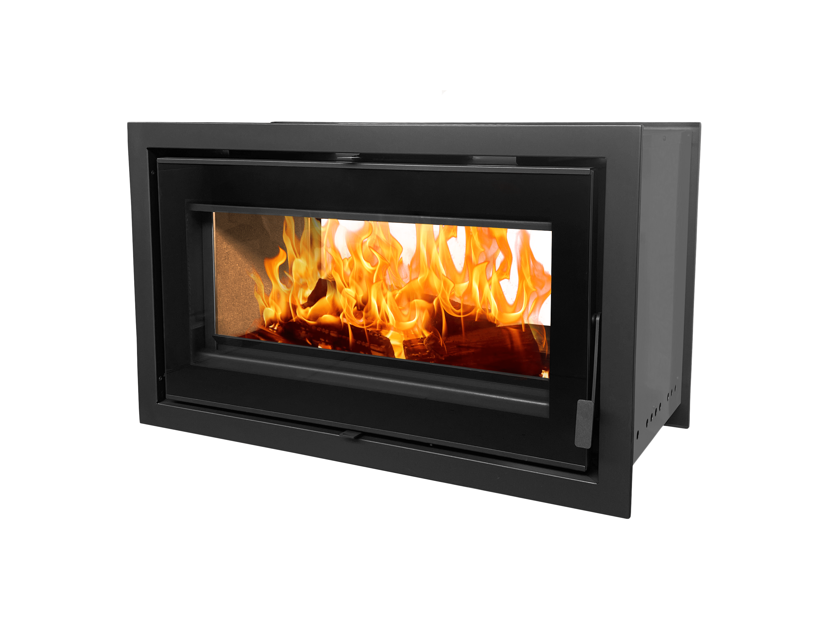 Flamm 950 Double sided Built-in Fireplace + Trim plates (13-16kW)