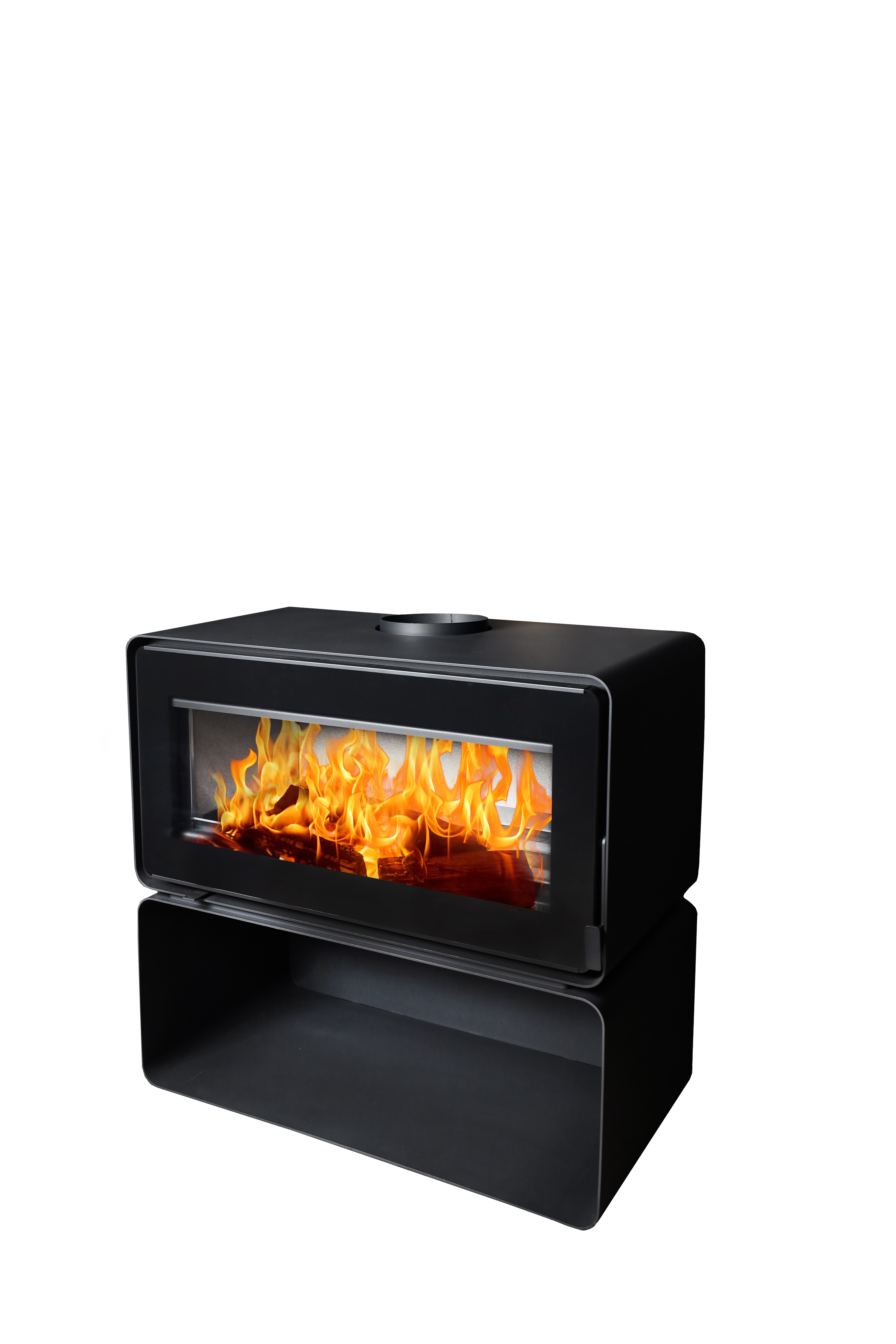 Flamm Cute 985 on Log Base Freestanding Fireplace (13-16kW) - Image 2