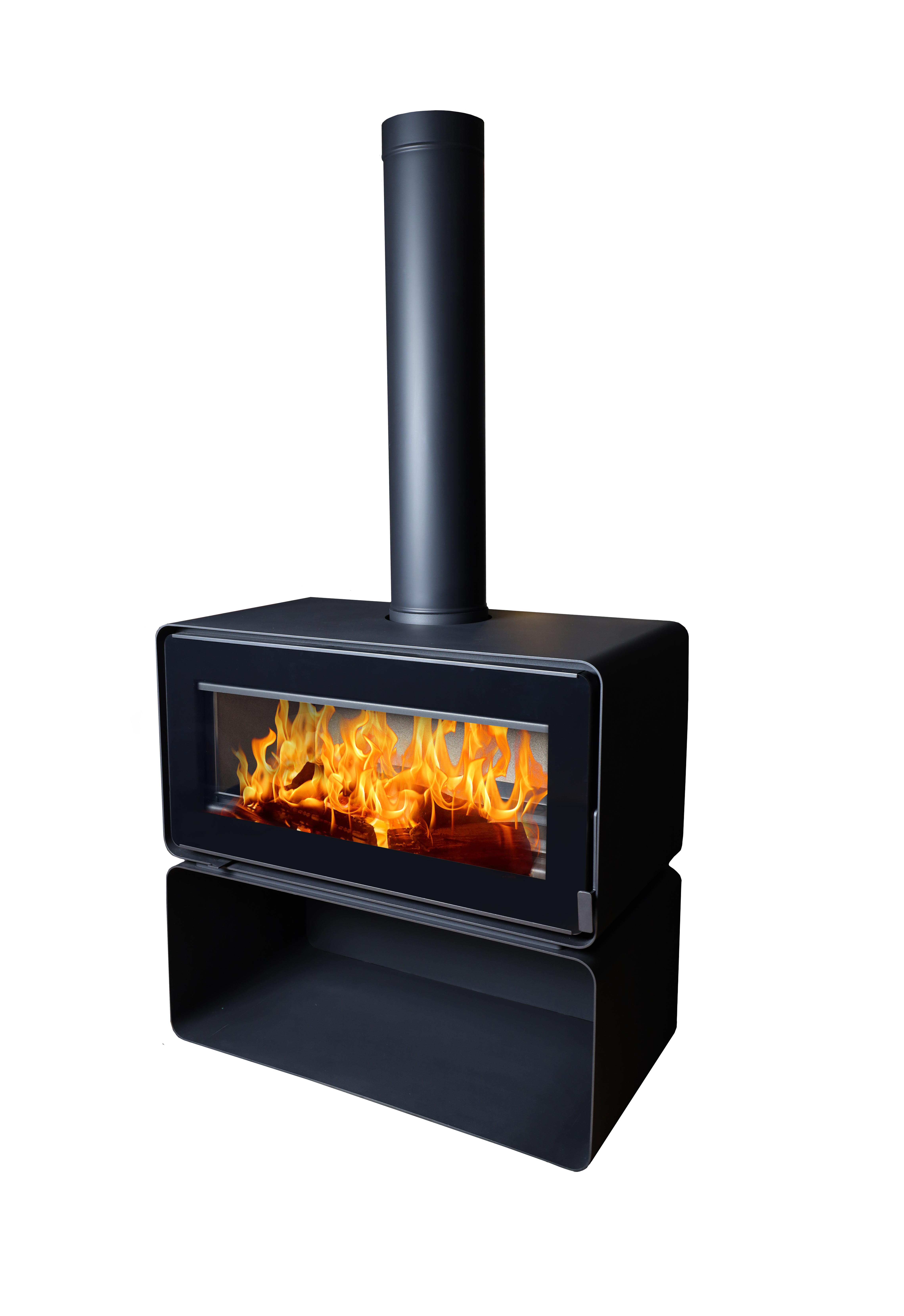 Flamm Cute 985 on Log Base Freestanding Fireplace (13-16kW) - Image 3