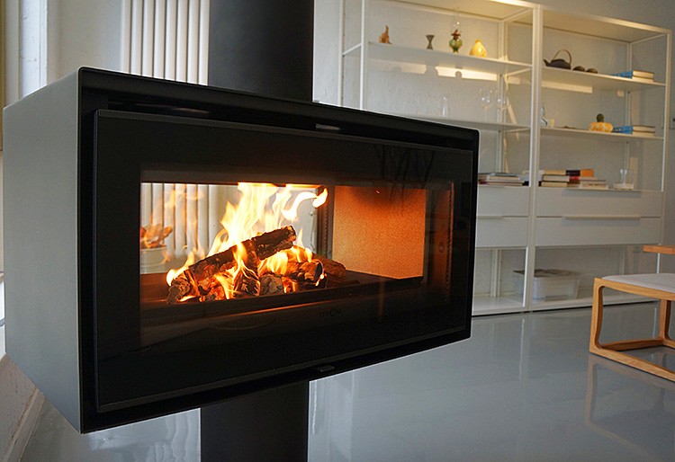 Flamm B4 Double Sided Freestanding Fireplace (10-12kW) - Image 3