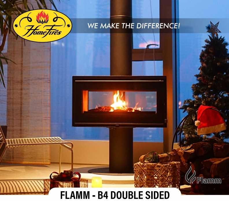 Flamm B4 Double Sided Freestanding Fireplace (10-12kW) - Image 5