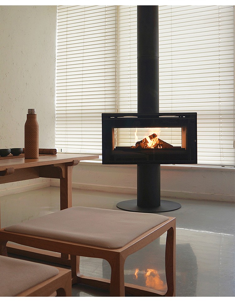Flamm B4 Double Sided Freestanding Fireplace (10-12kW)