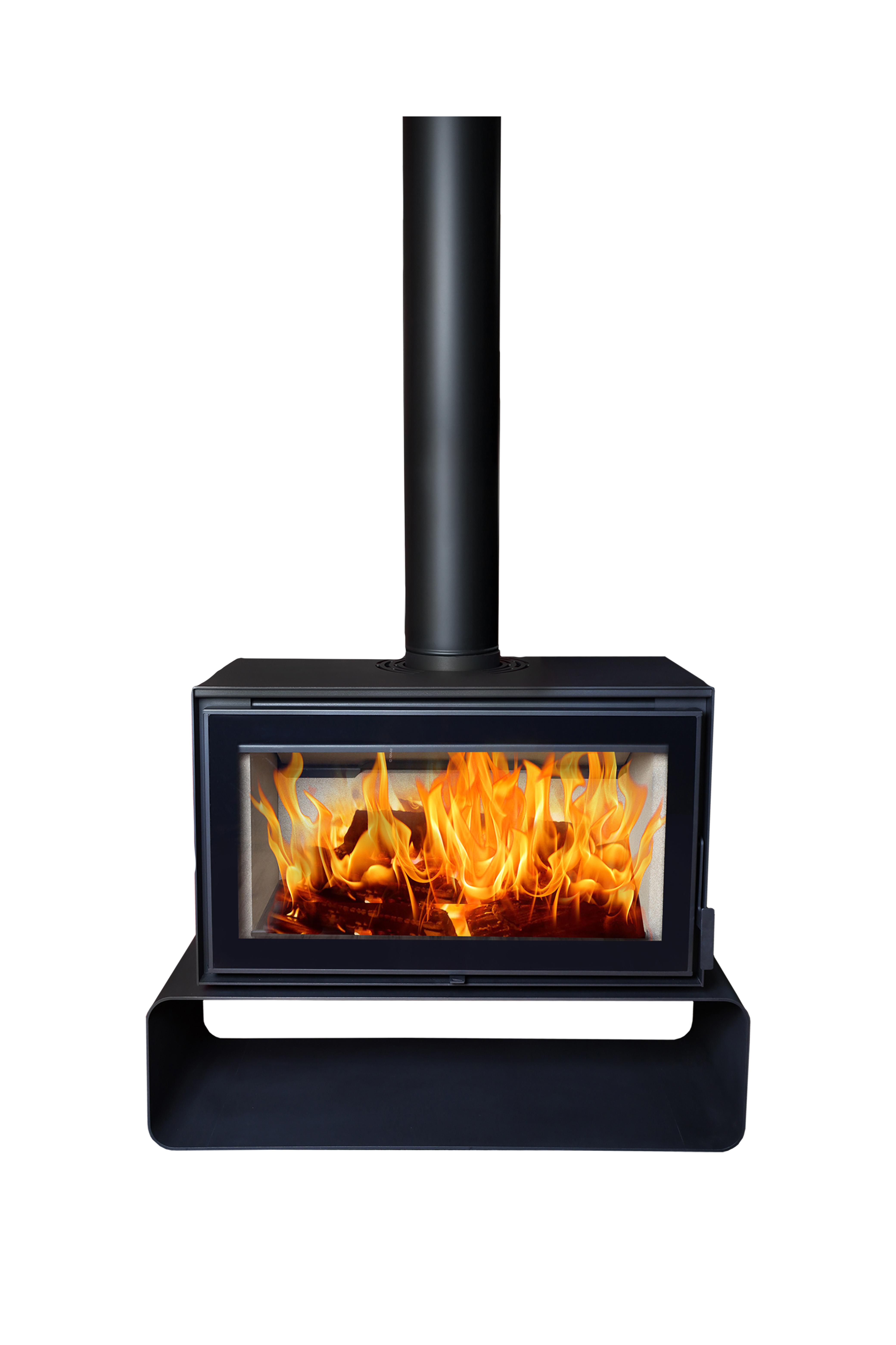 Flamm I 1000 on Log Base Freestanding Fireplace (14-17kW) - Image 2