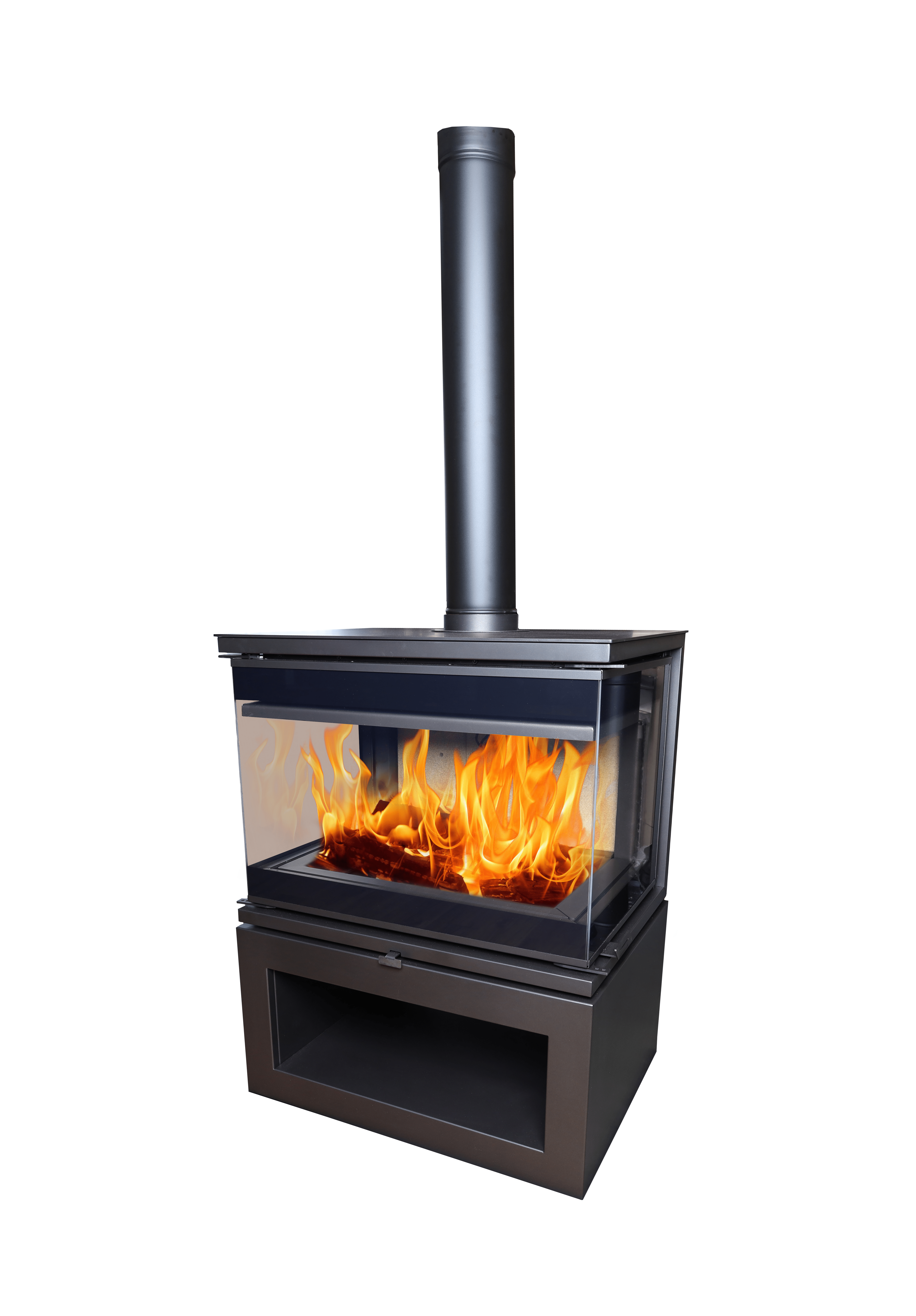 Flamm Peninsula 780 with Log Base Freestanding Fireplace (12-14kW) - Image 3