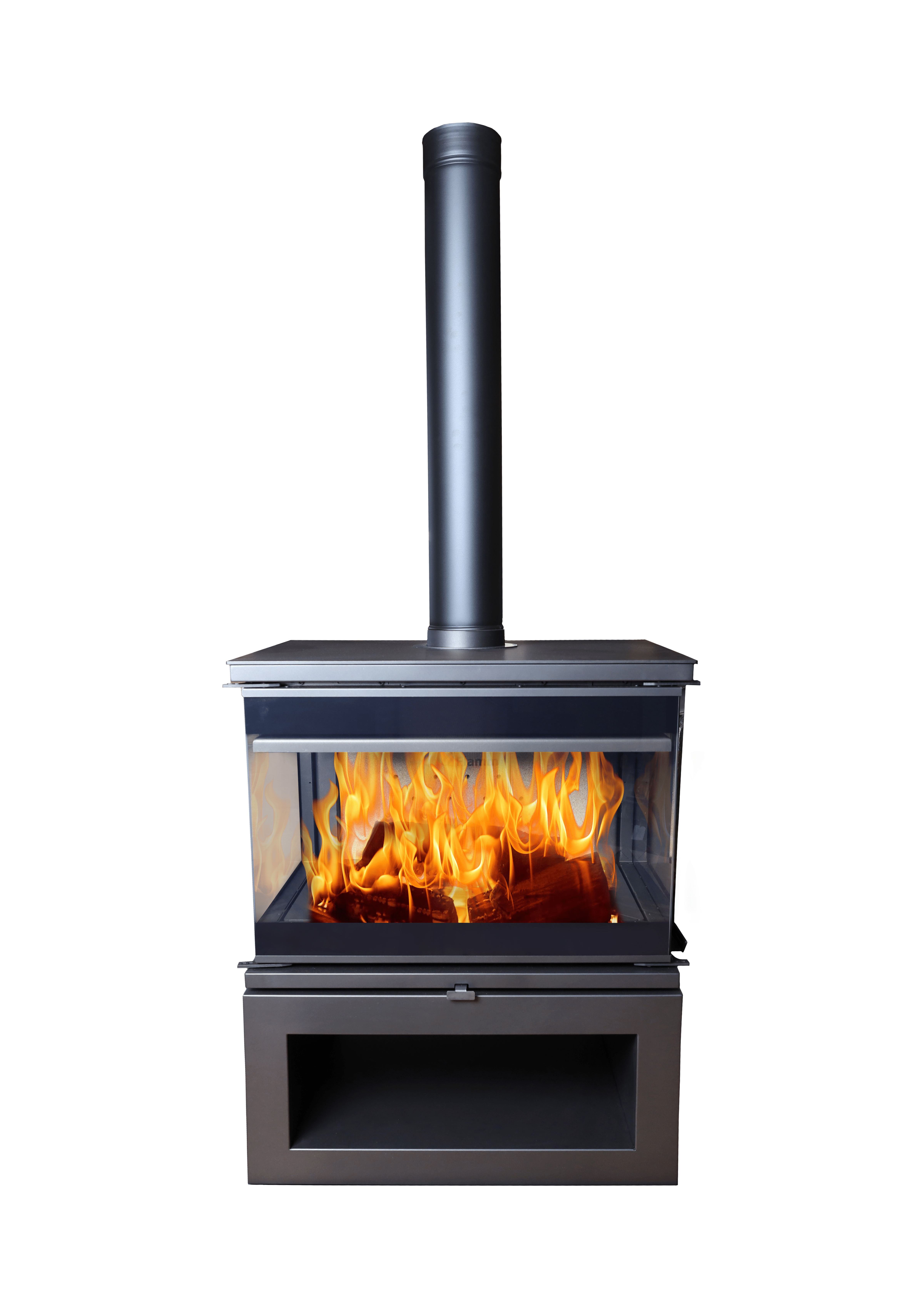 Flamm Peninsula 780 with Log Base Freestanding Fireplace (12-14kW) - Image 4