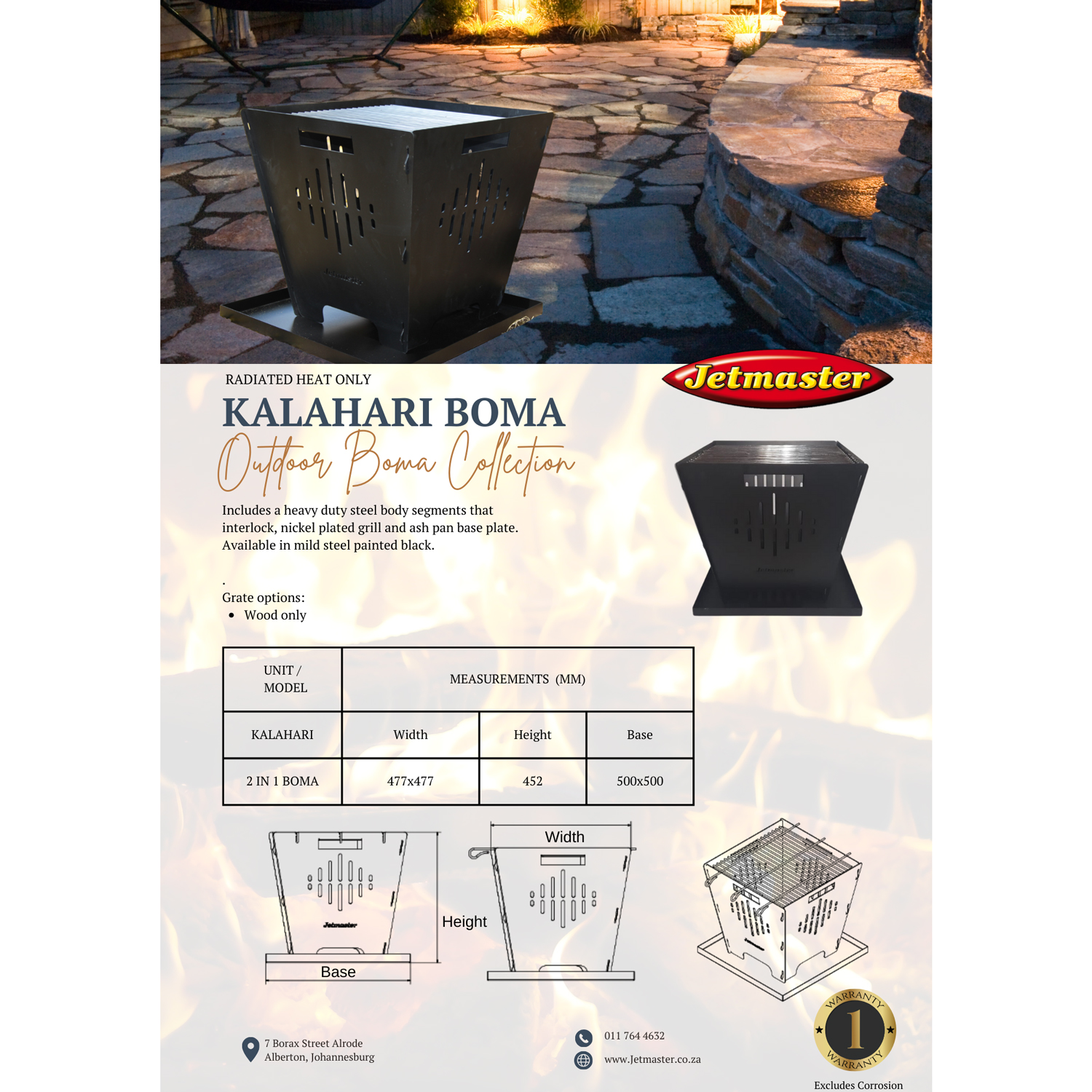 Kalahari 2 in 1 Fire basket - Image 2