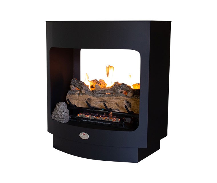 Maluti Gas Firebox Double Sided Freestanding Model 760 (Split Oak Logset) - Image 2