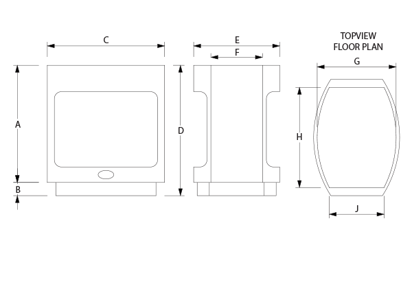 Maluti Gas Firebox Double Sided Freestanding Model 760 (Split Oak Logset) - Image 3