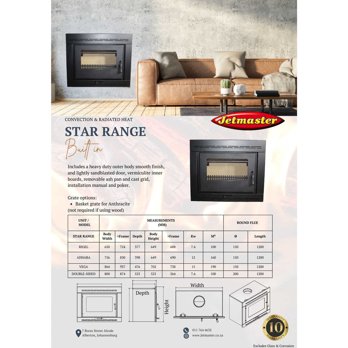 Rigel Built in Slow Stove Fireplace - Image 3