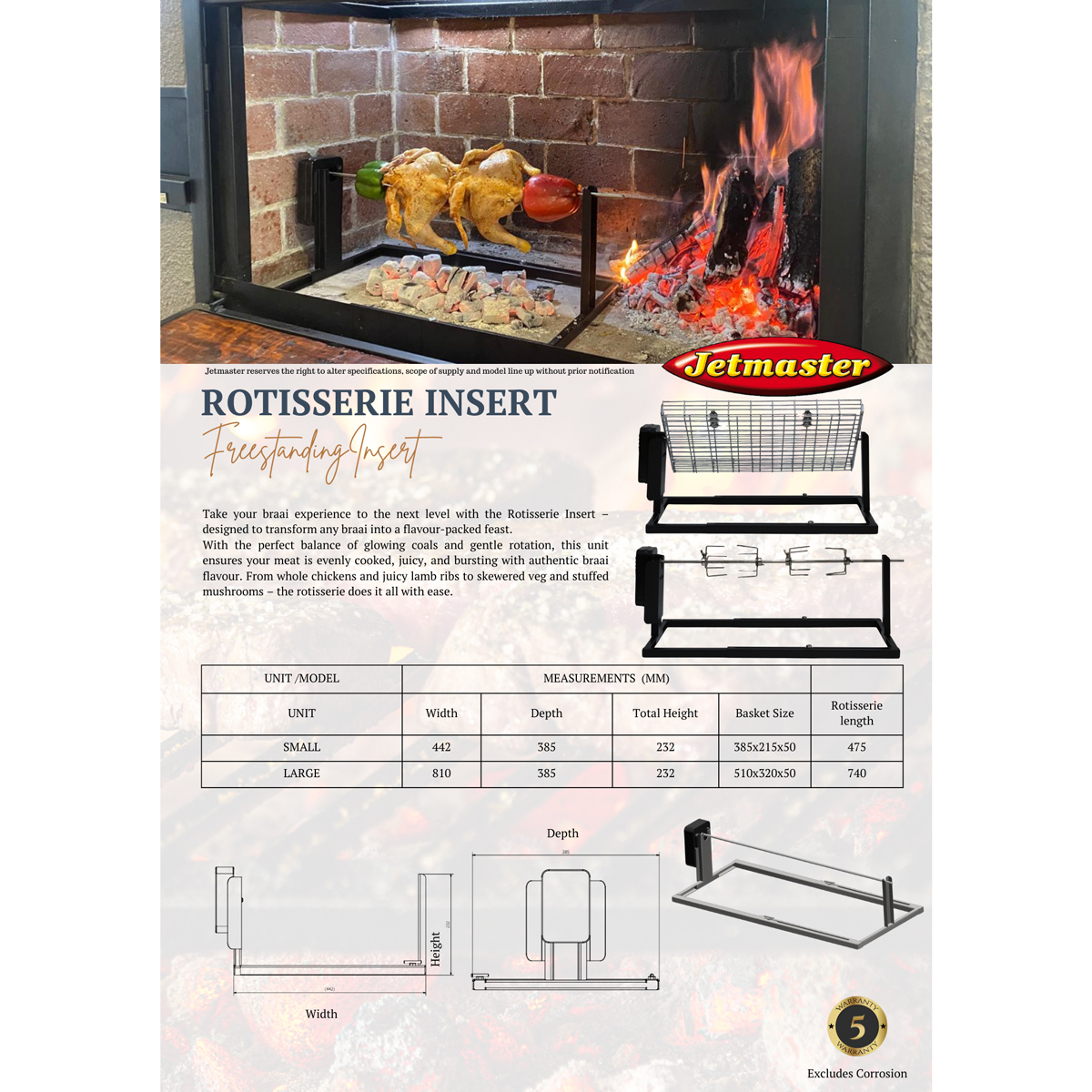 Rotisserie Braai Insert - Image 2