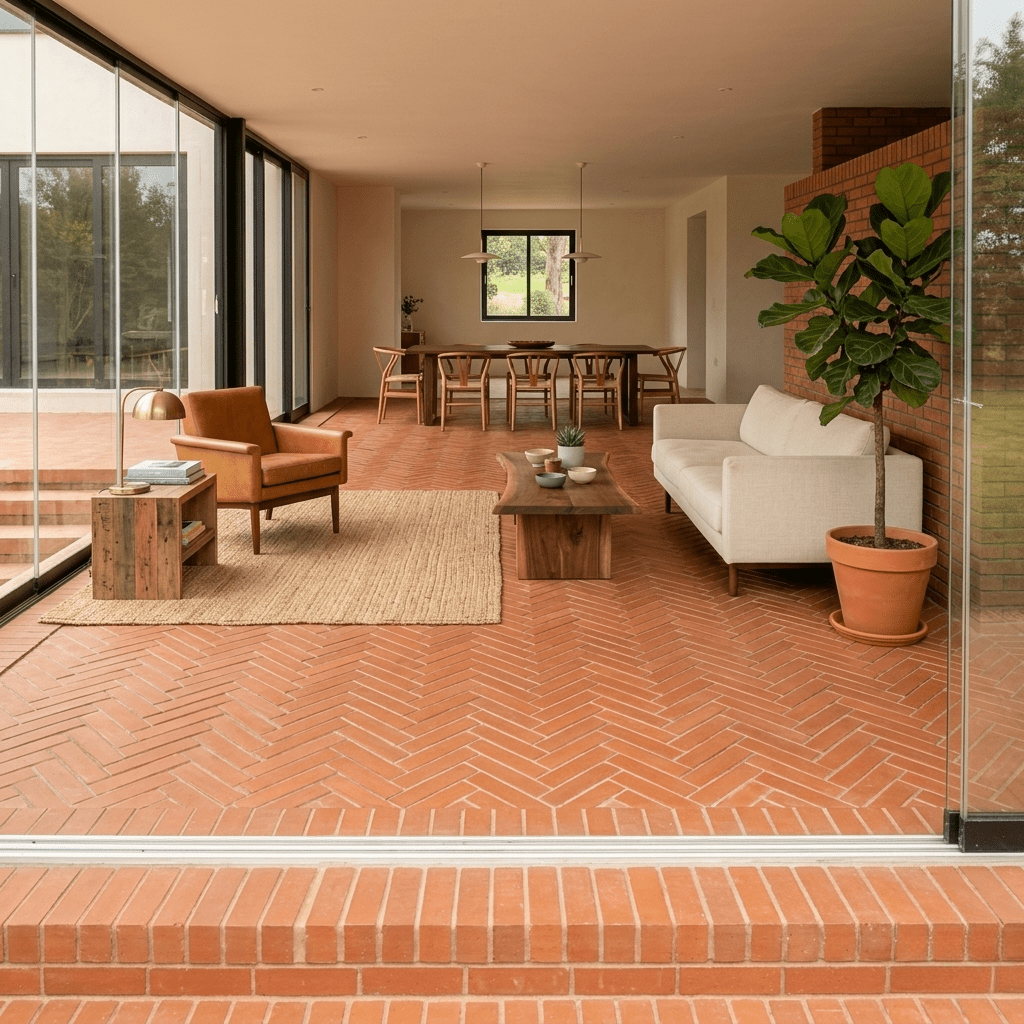 Terracotta Satin Klompie Tile - Image 2