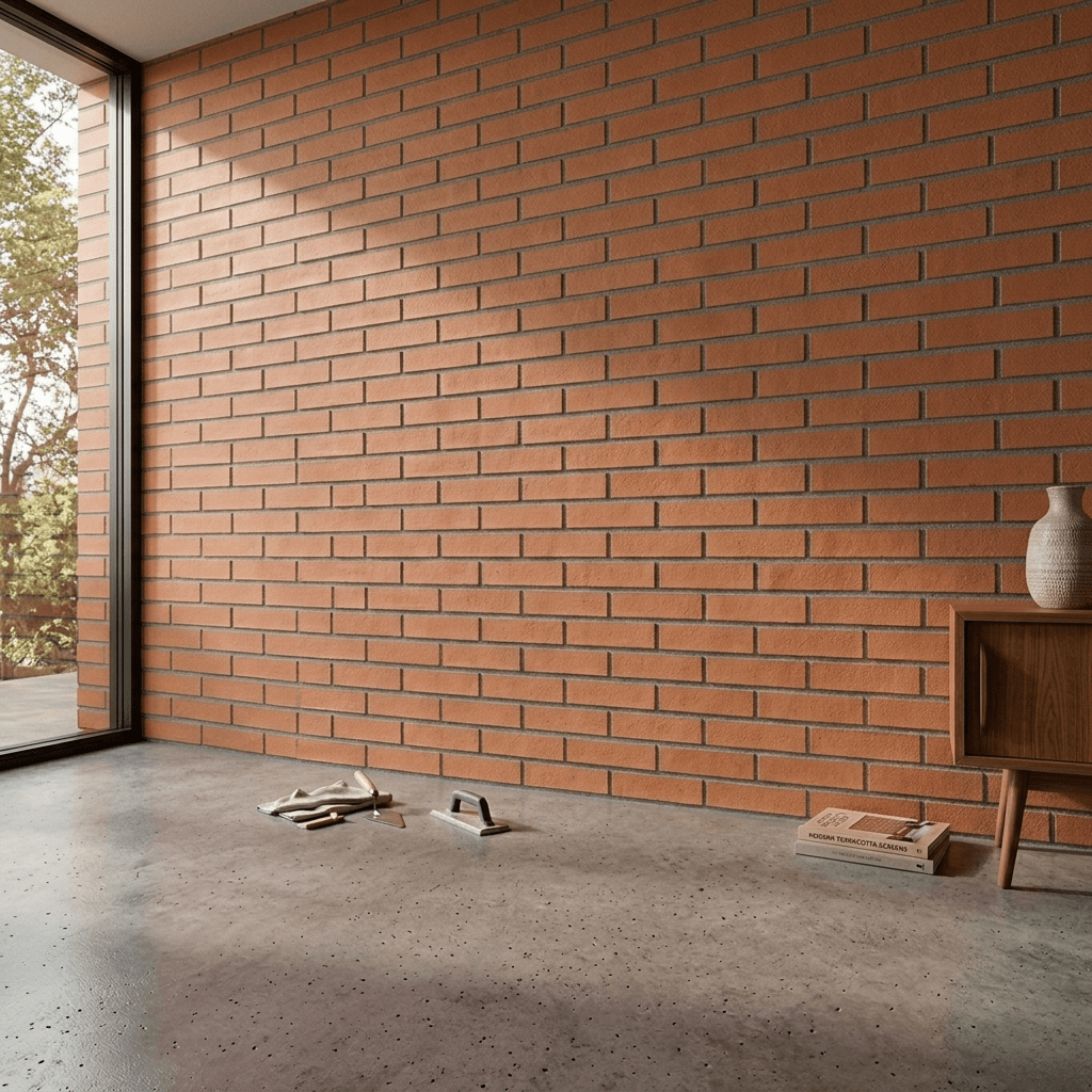 Terracotta Satin Thin Brick - Image 3