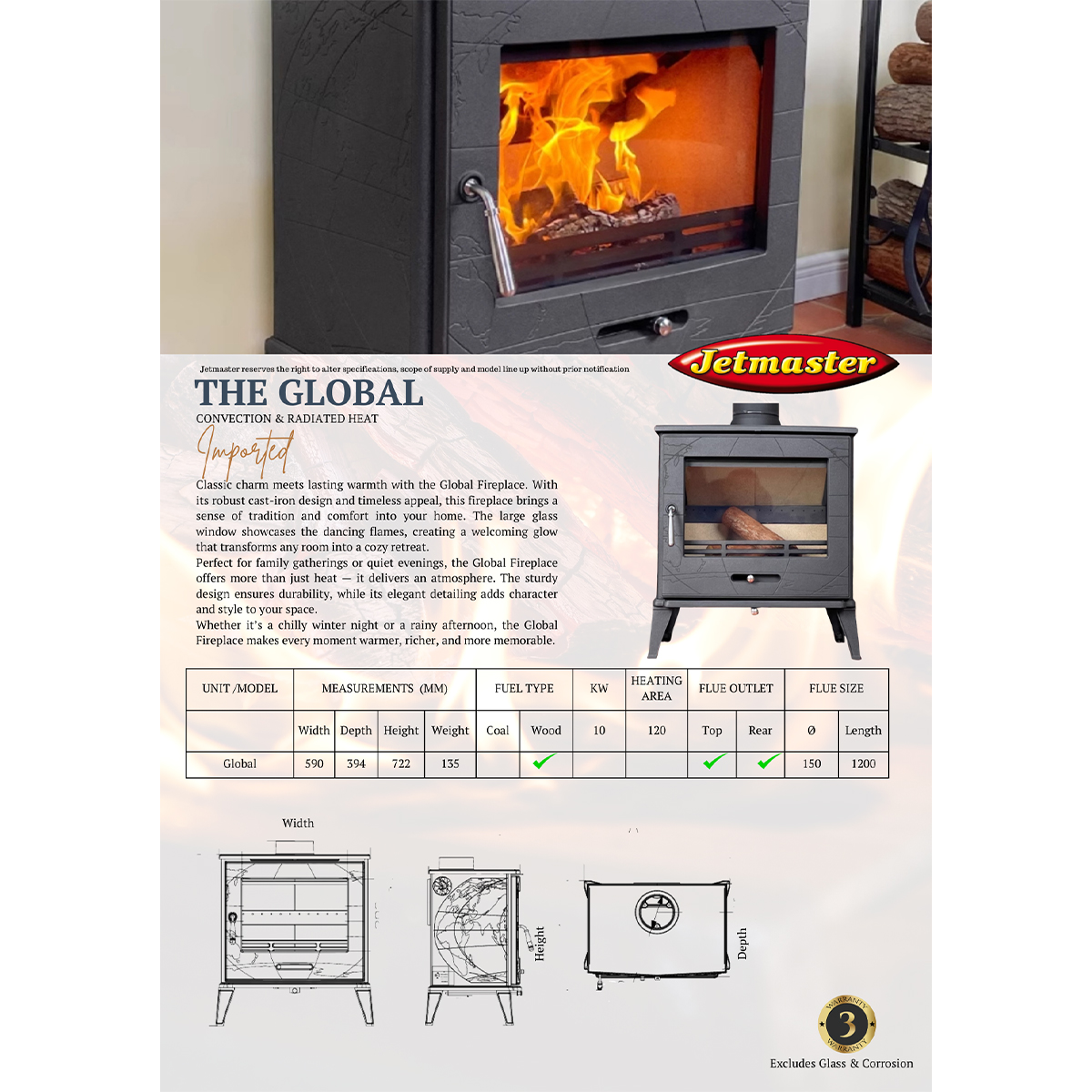 The Global Freestanding Fireplace - Image 6