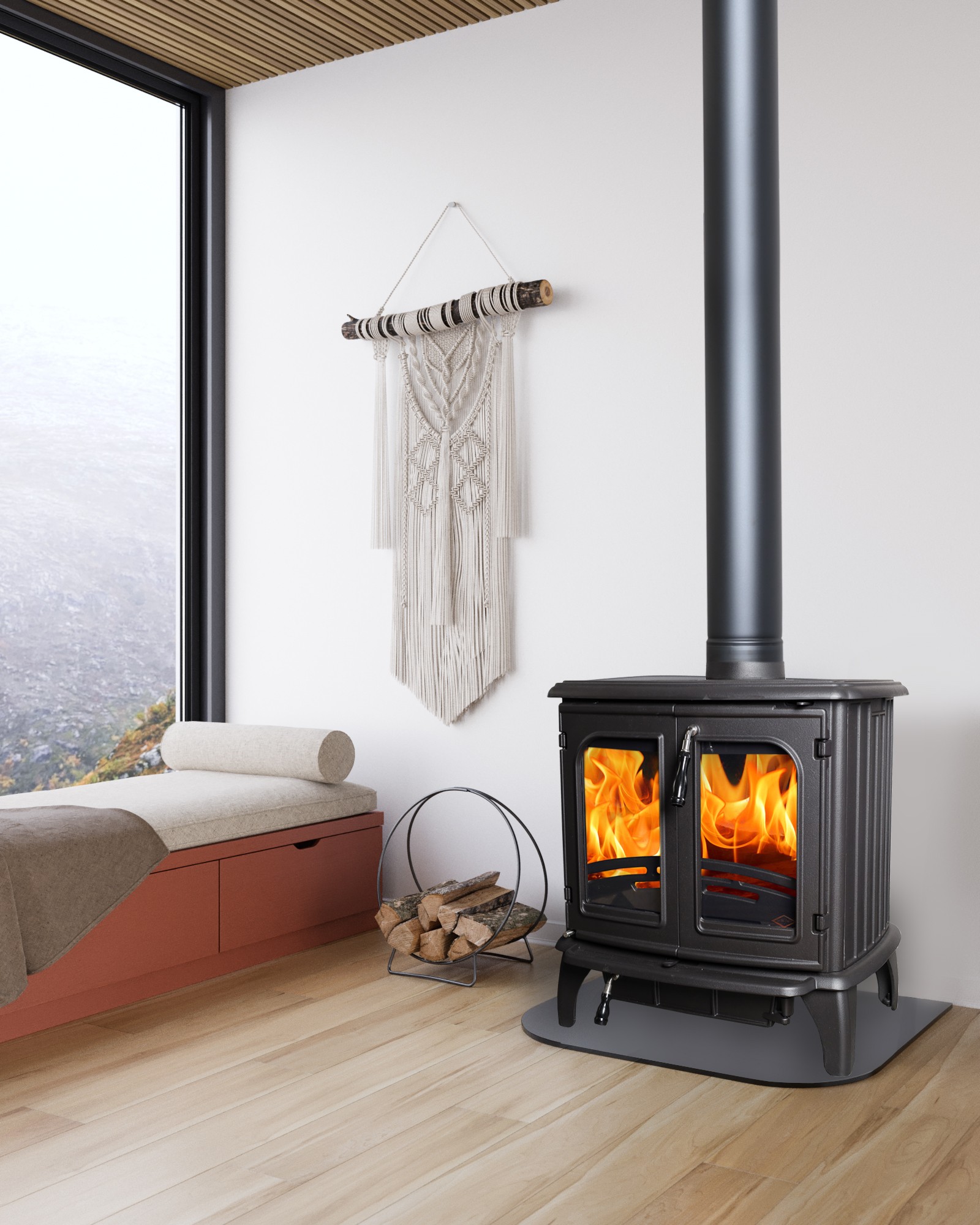 Wiking ME04 Freestanding Fireplace (12-15kW) - Image 4