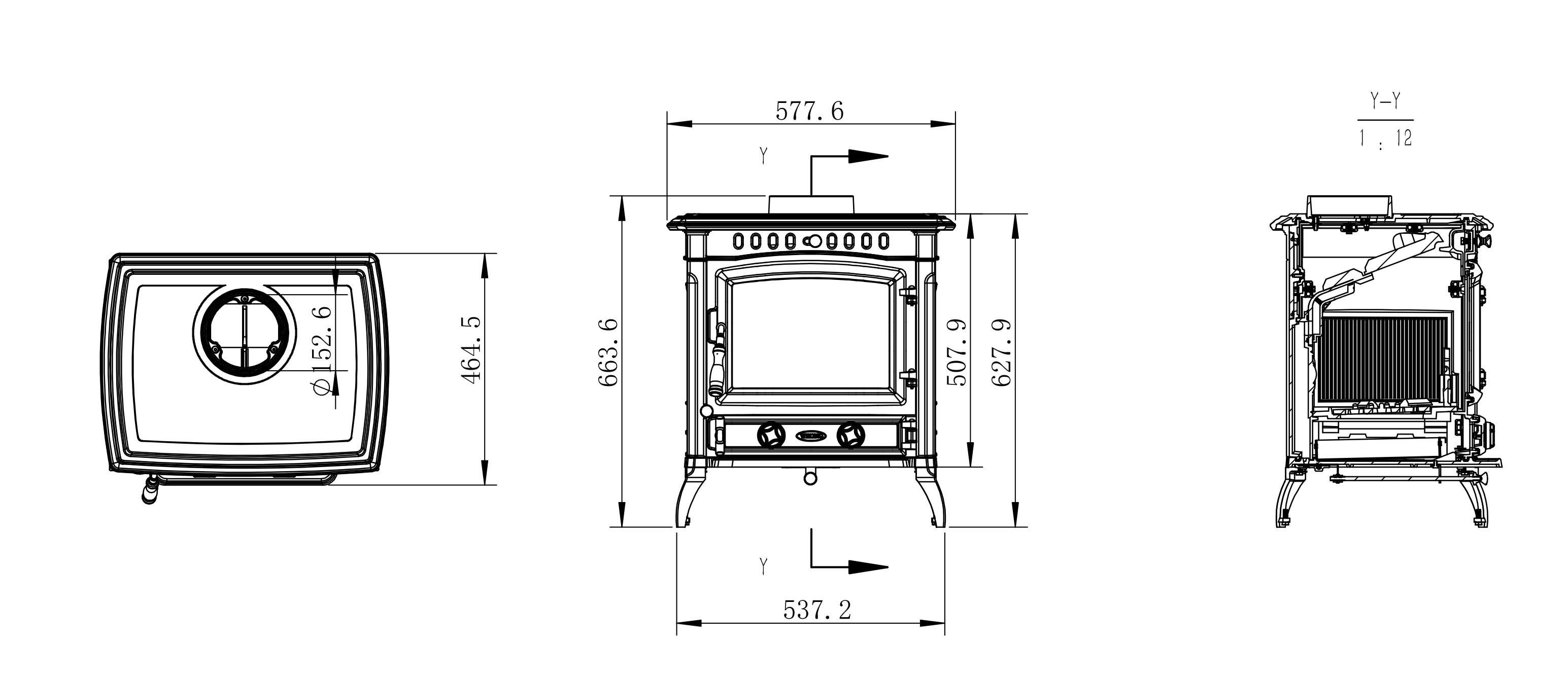 Wiking ME086 Freestanding Fireplace (9 – 11kW) - Image 3